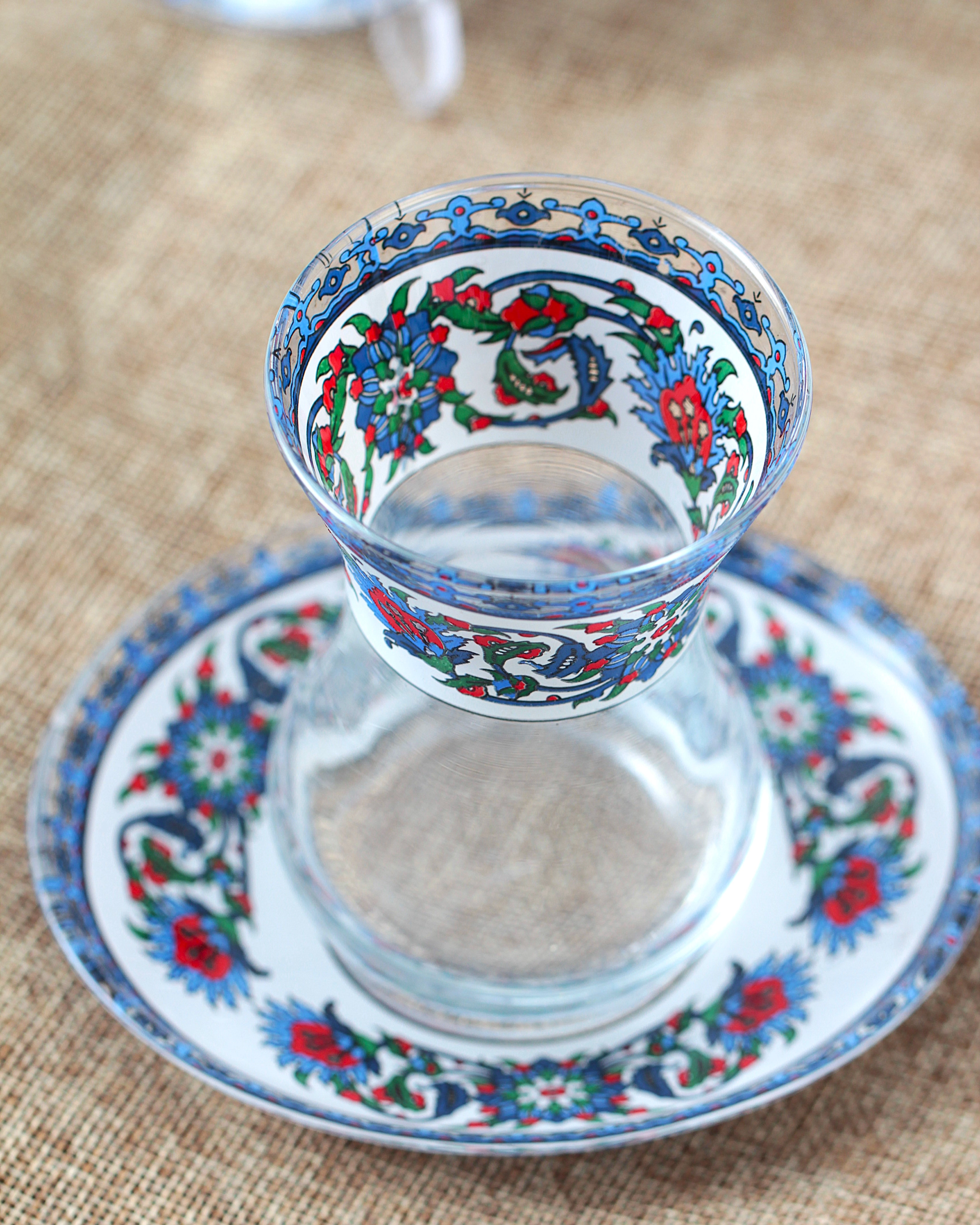 12 Parça 6 Kişilik Çay Takımı Oryantal Desenler 02