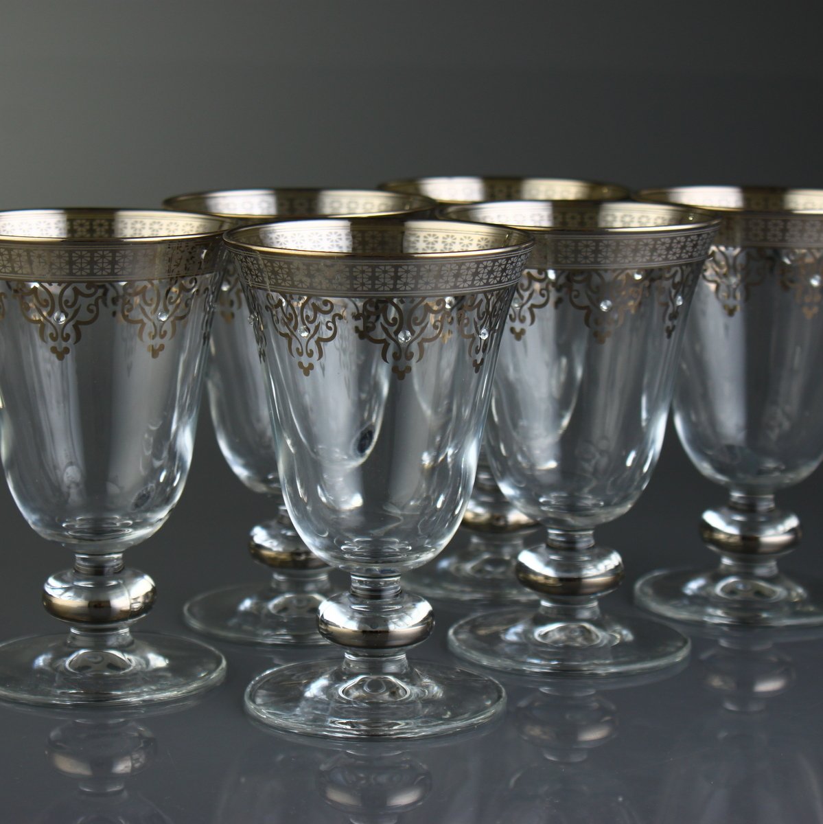 6’lı Ayaklı Bardak - Ottoman Platin