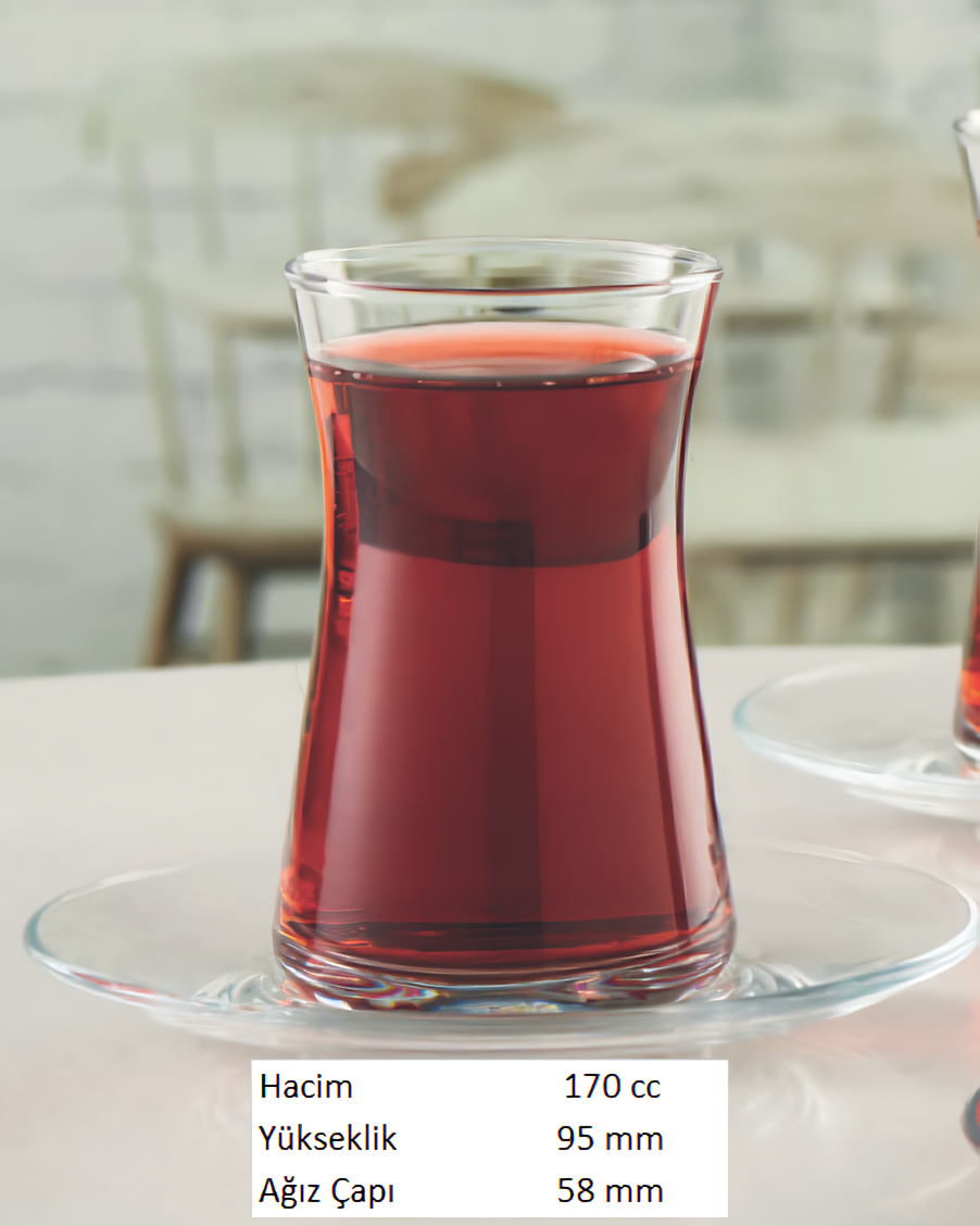 12 Parça Çay Takımı - Heybeli - Göz Dekor