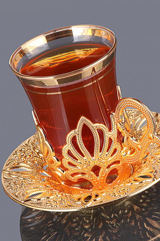 6 Kişilik Ahu Çay Seti - Gold