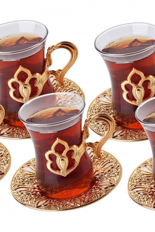 6 Kişilik Harman Çay Seti - Gold