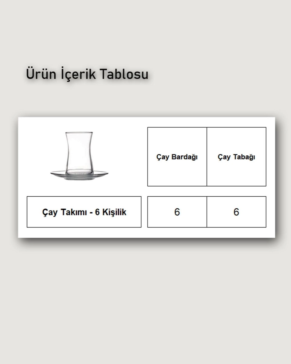 12 Parça Çay Takımı 361-391 Heybeli - Polo Dekor