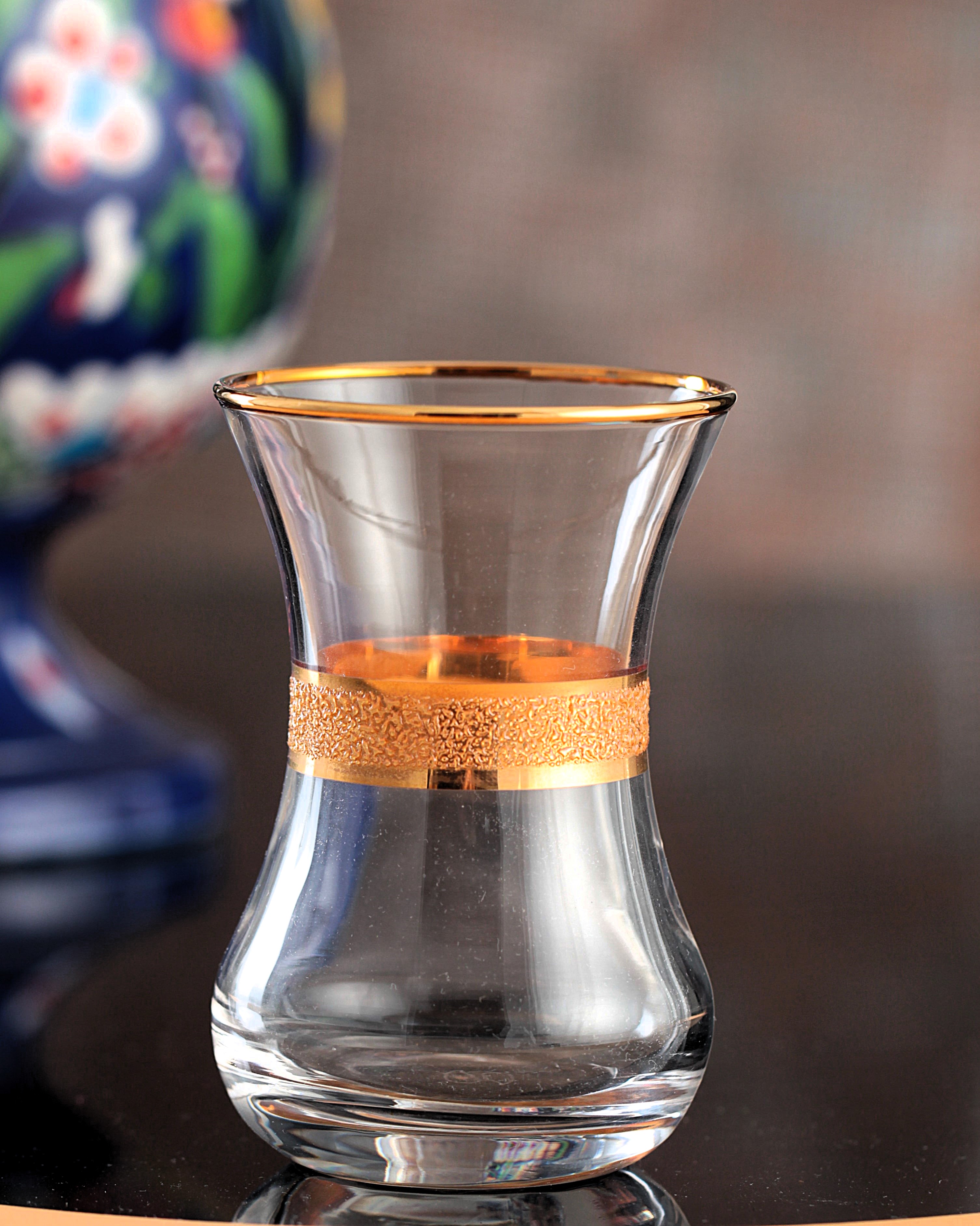 12 Parça Çay Takımı - İncebelli - Krikle Altın