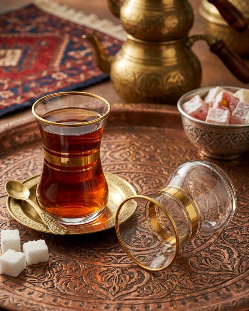 6 Kişilik Paşabahçe İncebelli Altın Yaldızlı (pby) Bardak Seti - İncebelli (Sadece bardaklar)