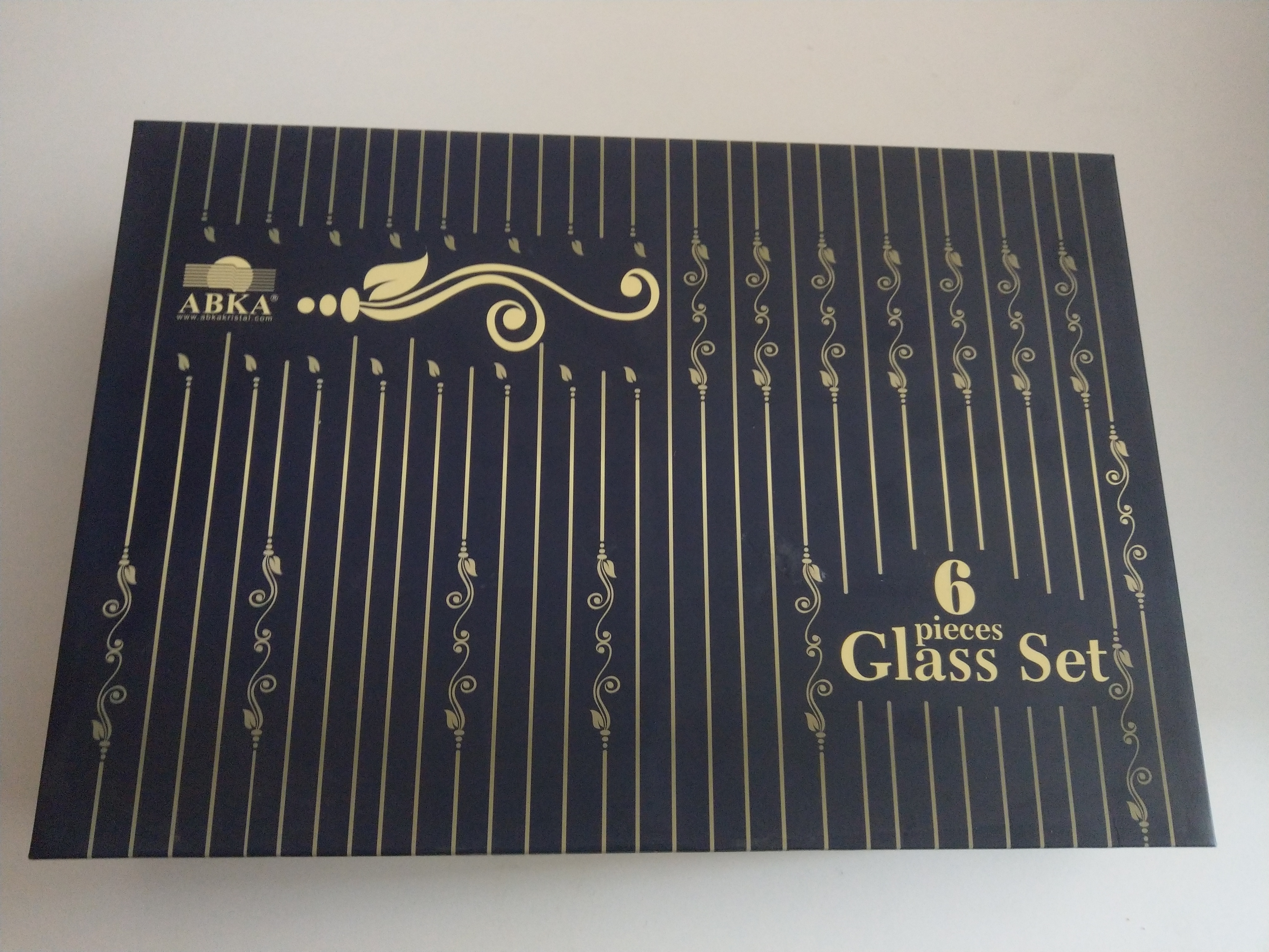 6 adet Kadeh Kesme Dekor, 20 cm, 270 cc