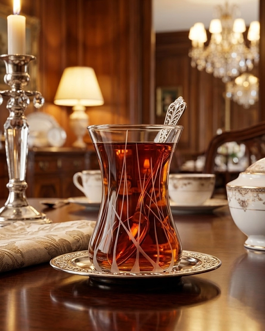 6 Parça İncebelli Çay Bardak Takımı - Casablanka (Sadece bardaklar)