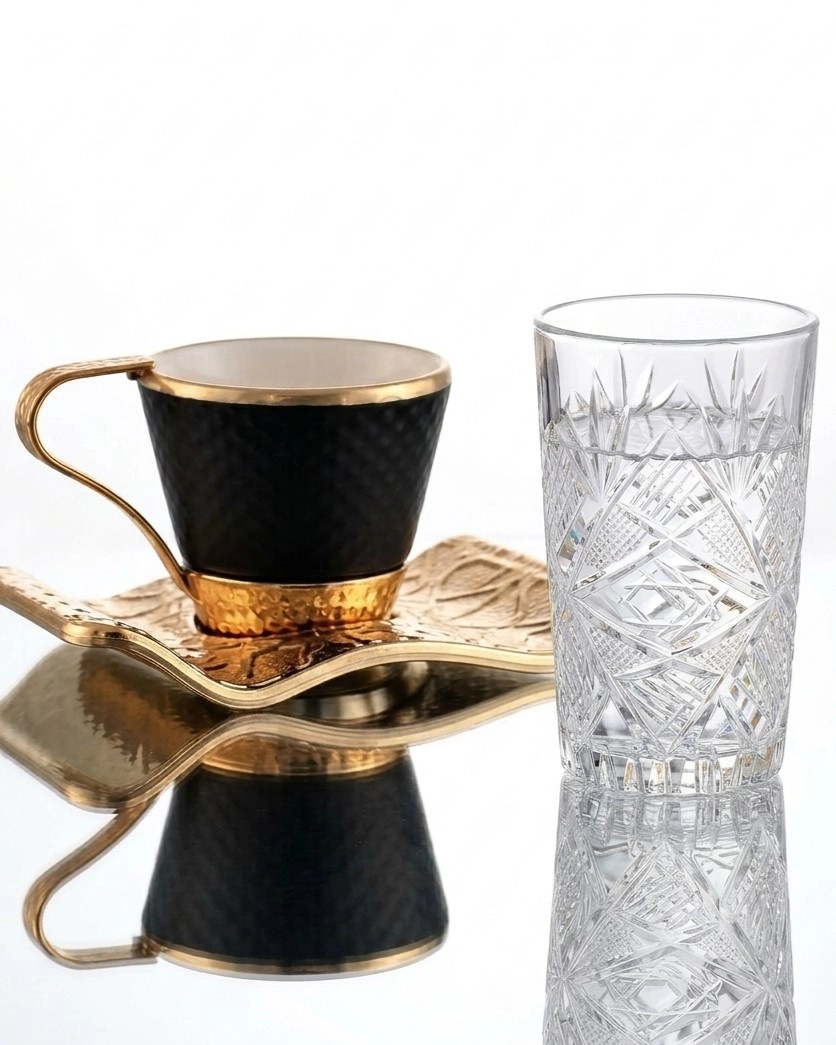 6’lı Kahve Yanı Su Bardağı Takımı - Göz Dekor