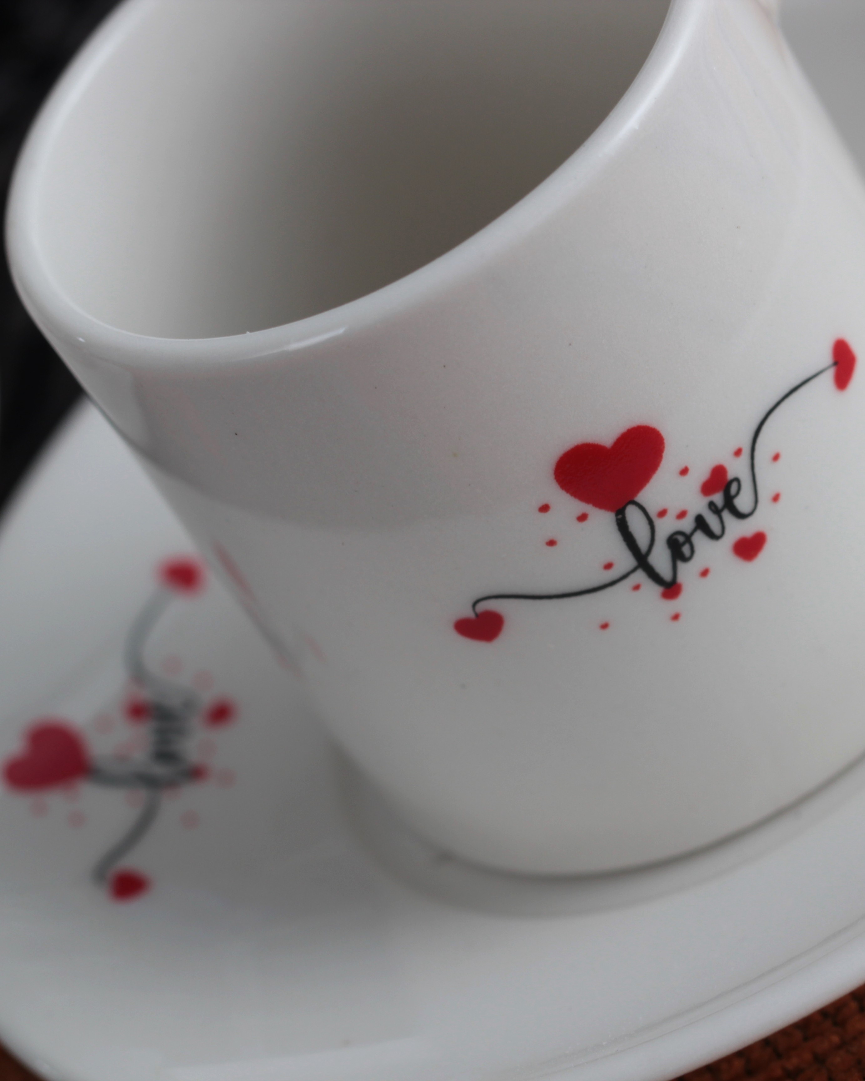2 li Porselen Kahve Takımı - Love