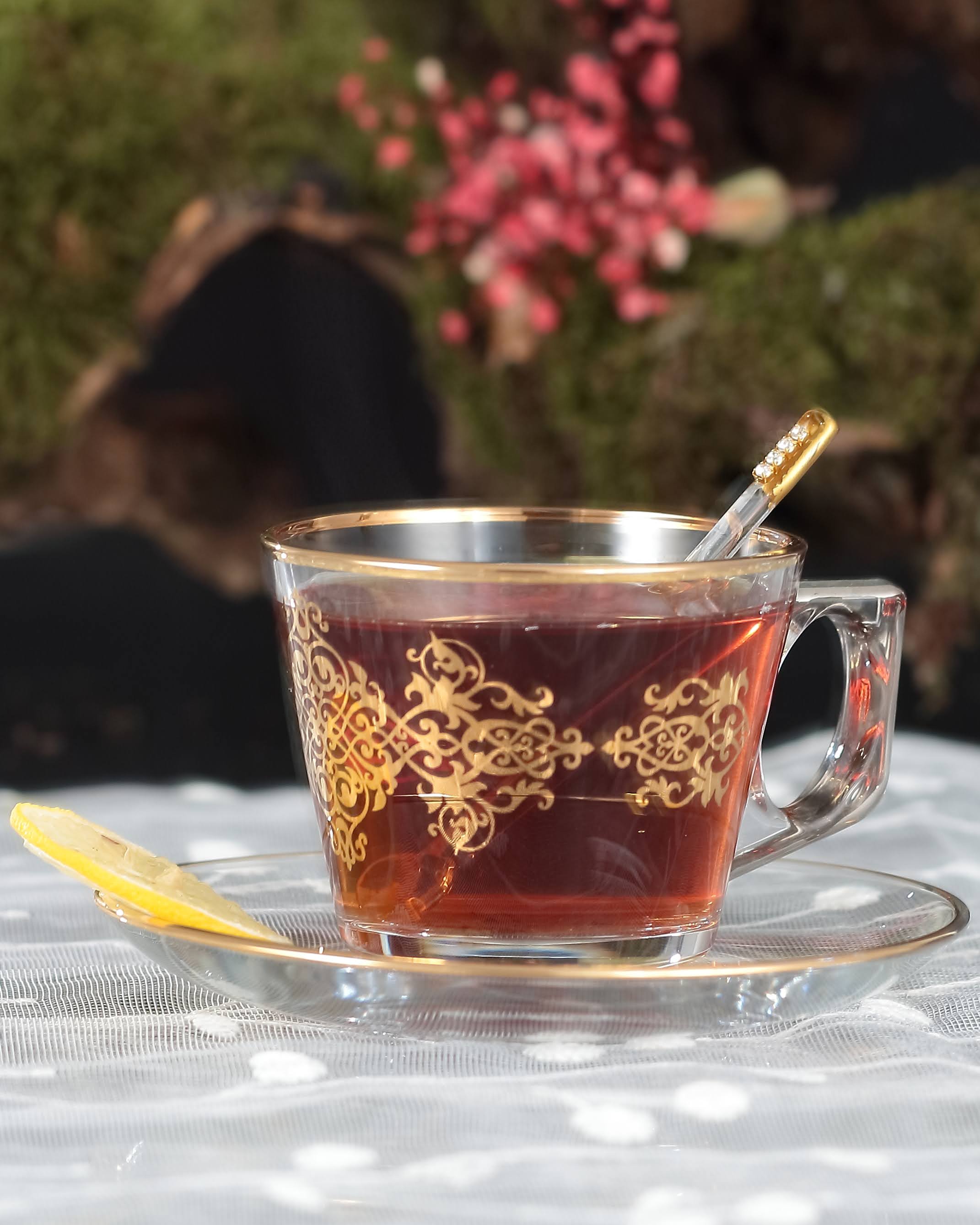 12 Parça Çay & Nescafe Fincan Takımı - Sultani Altın