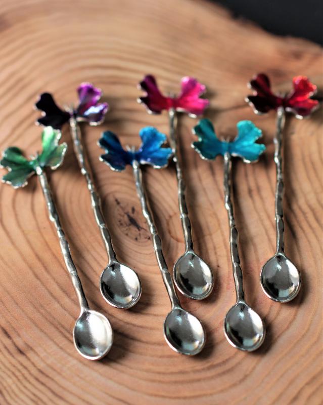 Metal Kaşık Kelebek Harman Gümüş - 6 Kişilik