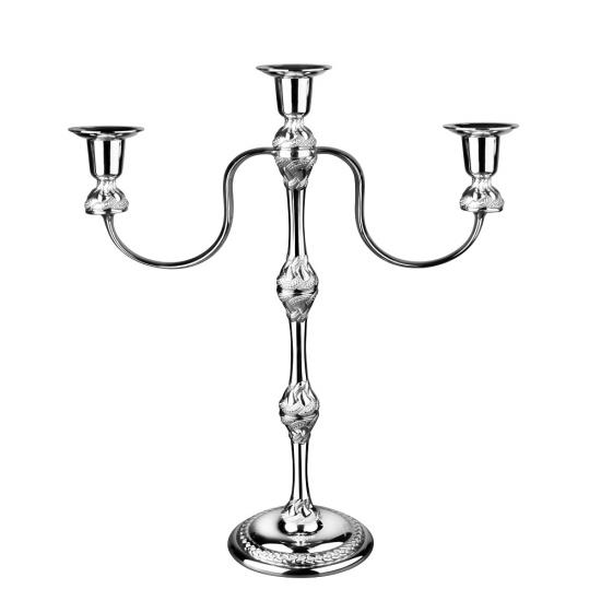 3 Kollu Şamdan Elegans Gümüş