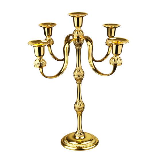 5 Kollu Şamdan Elegans Gold