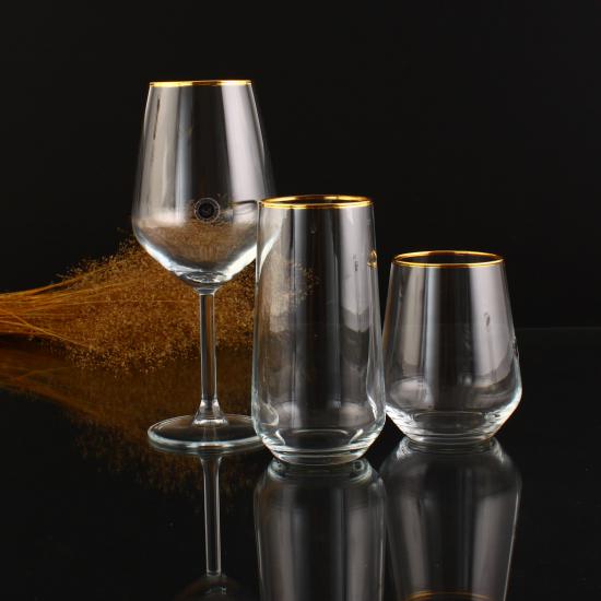 18 Parça Bardak Takımı - Allegra - Duru Altın