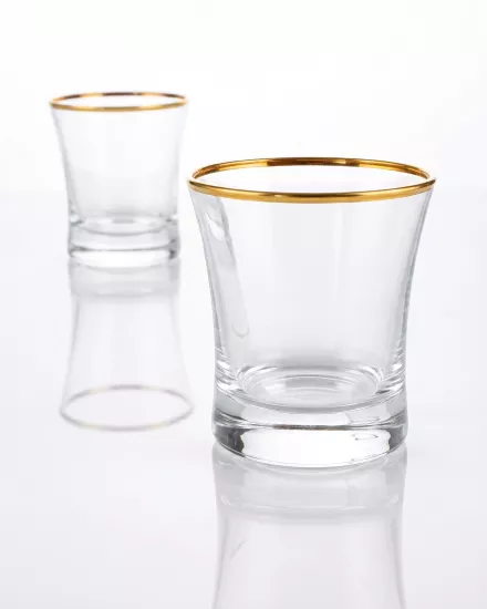 6’lı Su Bardağı Takımı - Duru Azur Altın