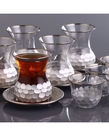 18 Parça Çay, Kahve Takımı - Petek Platin