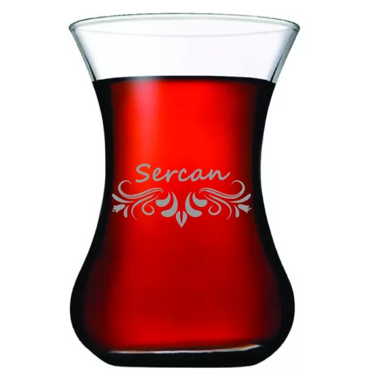 6 Lı Çay Bardak Seti - İsme Özel