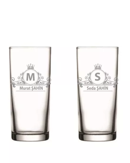 2 Li Bardak Seti - İsme Özel