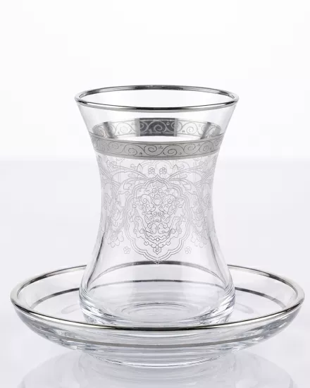 12 Parça Çay Takımı - Rumeysa Platin