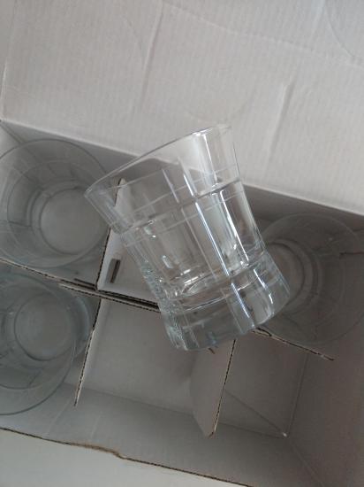 6 adet Su Bardağı Kesme Dekor, 9 cm, 240 cc