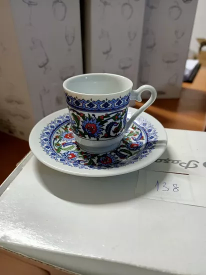 2 Kişilik Porselen Kahve Fincan Takımı