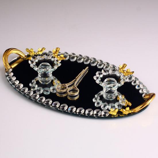 Söz Nişan Seti - Çifte Kumrular - Oval Form Gold