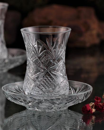 12 Parça Klasik Boy Çay Takımı - Göz Dekor