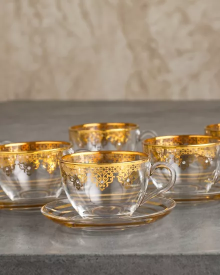 12 Parça Çay Fincan Takımı - Ottoman Altın