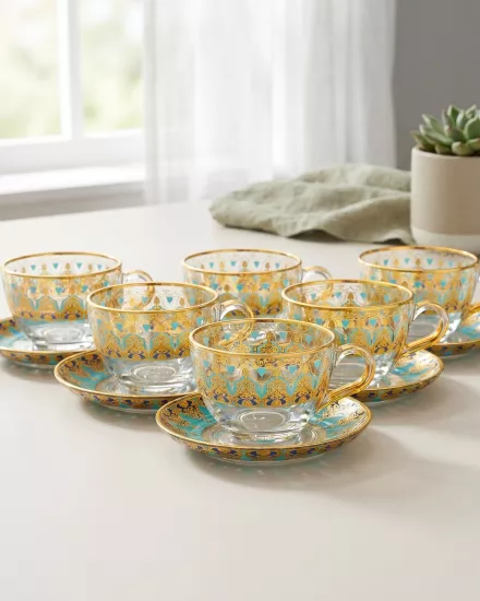 12 Parça Çay Fincan Takımı - Hümeyra Altın