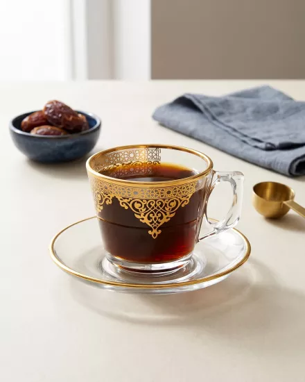 12 Parça Çay Fincan Takımı - Nida Altın