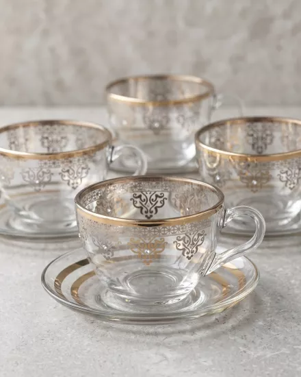 12 Parça Çay Fincan Takımı - Ottoman Platin