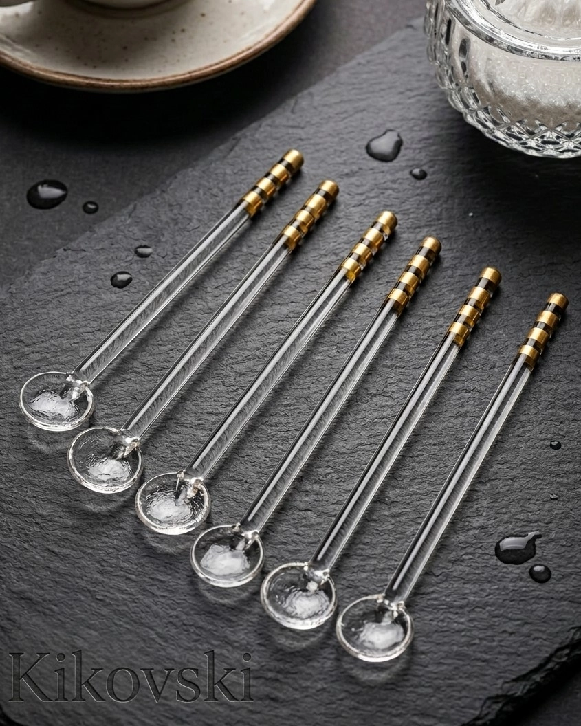 Cam Çay Kaşığı Zebra  - 6 Kişilik