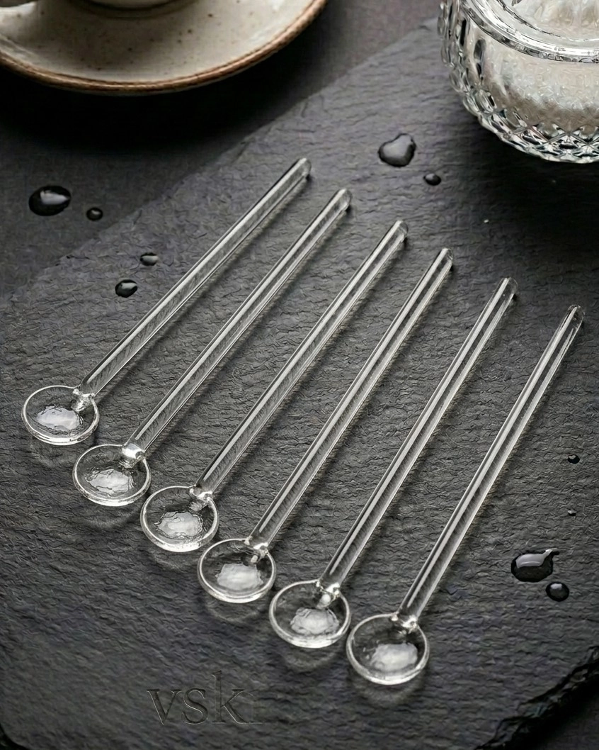 Sade Cam Çay Kaşığı  - 6 Kişilik